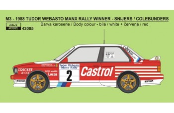 Decal – BMW M3 - 1988 Manx Rally winner - Snijers / Colebunders LIMITED